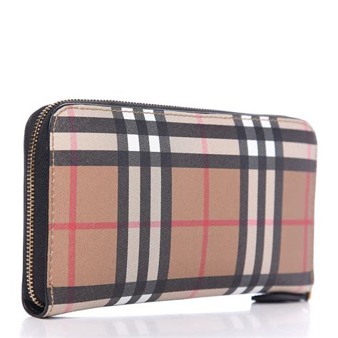 burberry zip around wallet women& 39|burberry vintage check wallet.